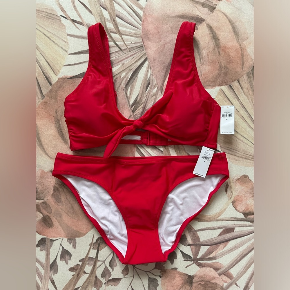 NWT Red Old Navy Twist Tie Bikini